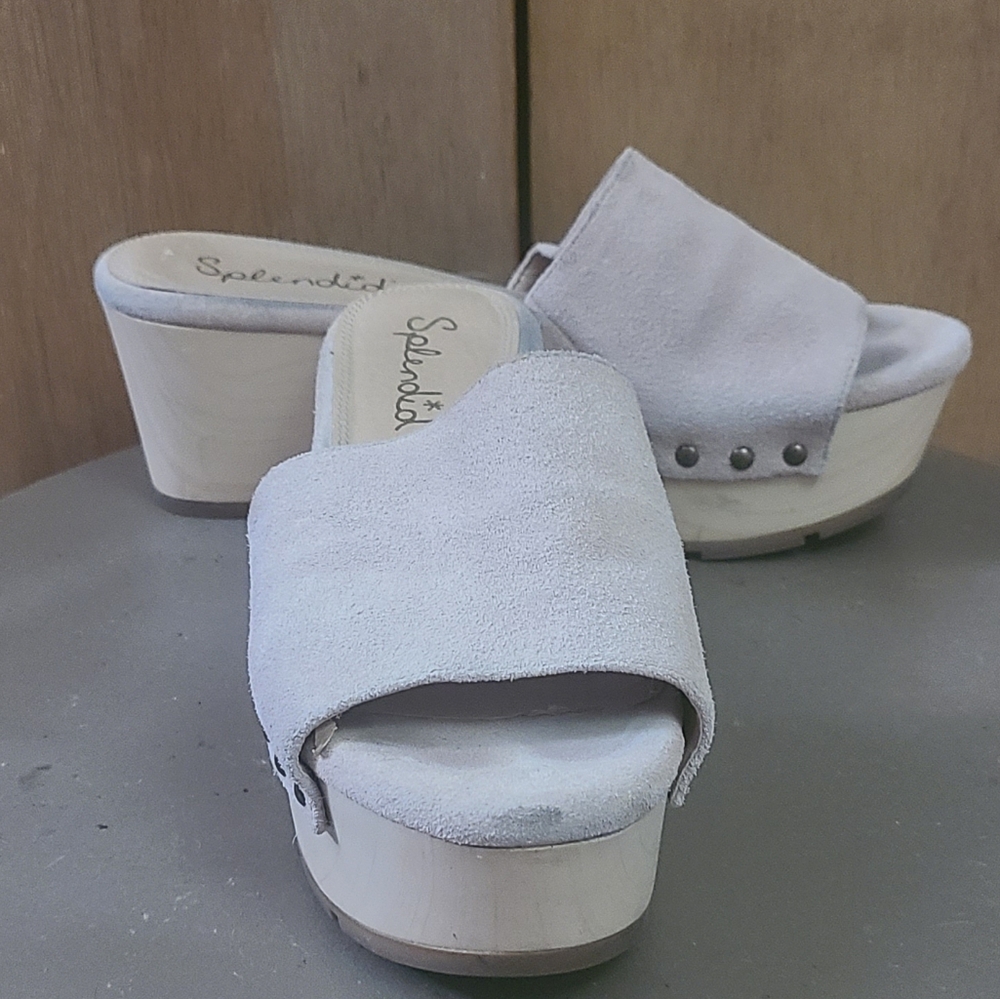 Splendid Platform Sandal in Pale Tan, Size 7.5